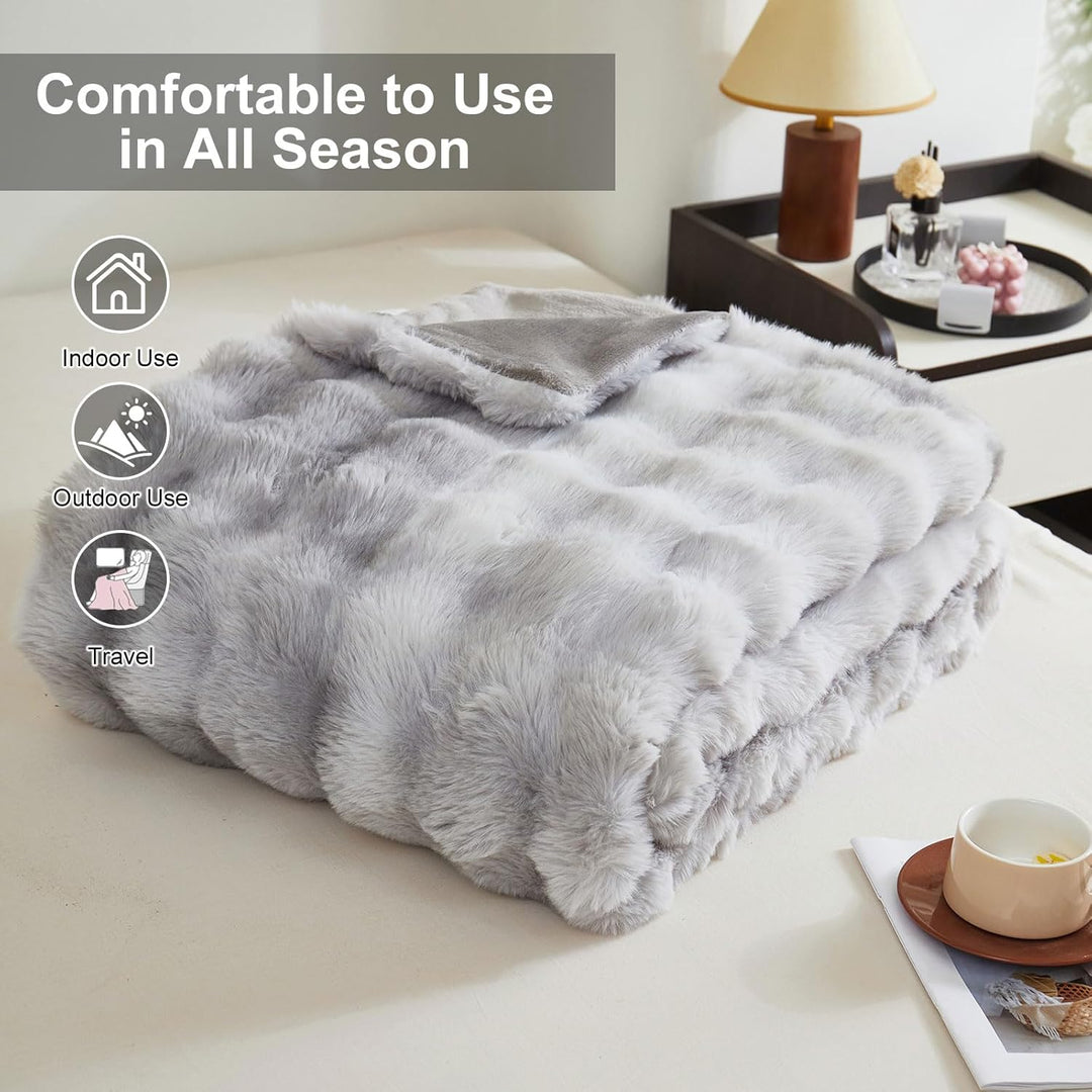 Kuscheldecke Kaninchen Plüsch Decke Super Soft Wohndecke Dick 1000 G/M² Flanell Decke Warme Überwurf