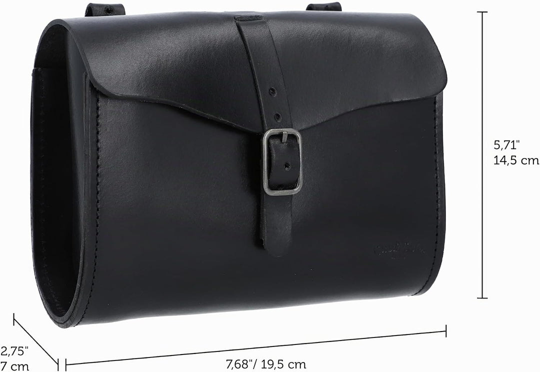 Gusti Satteltasche Leder - Marianne V. Damen und Herren Lenkertasche Ledertasche diebstahlsicher Fah