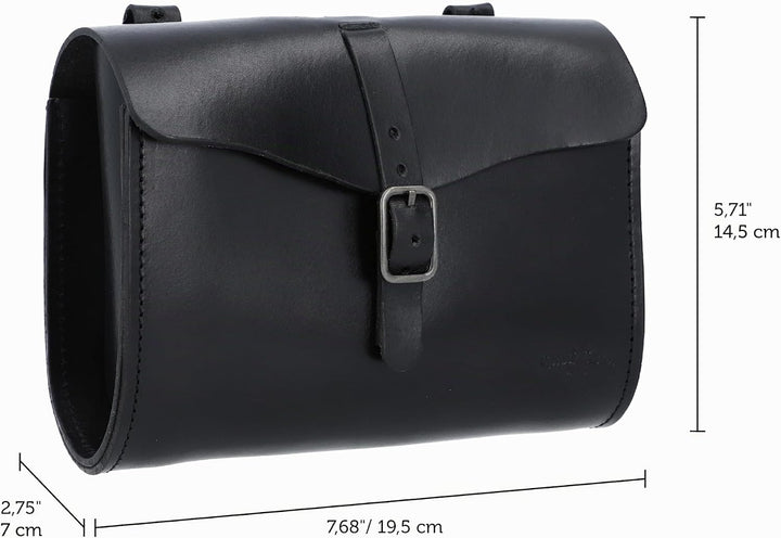 Gusti Satteltasche Leder - Marianne V. Damen und Herren Lenkertasche Ledertasche diebstahlsicher Fah