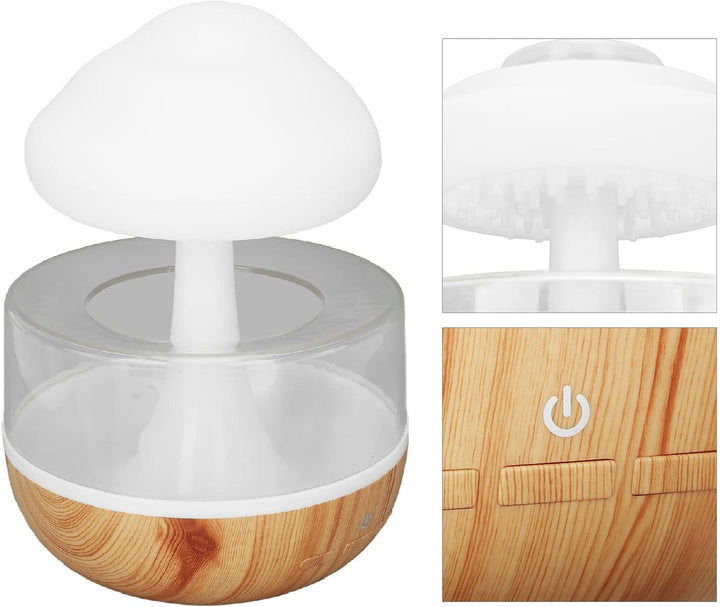 ciciglow Regenwolken-Luftbefeuchter, Wassertropfen, Aromatherapie-Diffusor für ätherische Öle mit 7