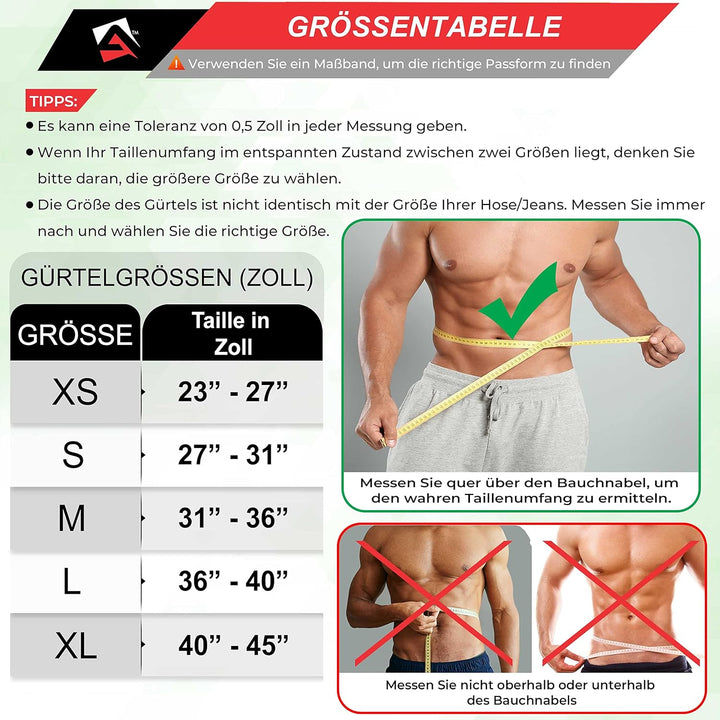 AQF Gewichthebergürtel, 4"/10.2cm Autolock Nylon Gürtel, Functional Training Bodybuilding Fitness Gü