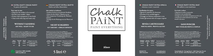 Chalk Paint Everything® Nero Kreidefarbe Wasserbasis für Alle Oberflächen einfach zu verarbeiten ohn