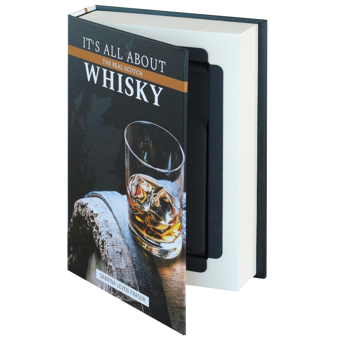 HMF 80701 Buchsafe, getarnte Geldkassette mit echten Papierseiten, Whisky, 18,7 x 13 x 4,2 cm 18,7 x