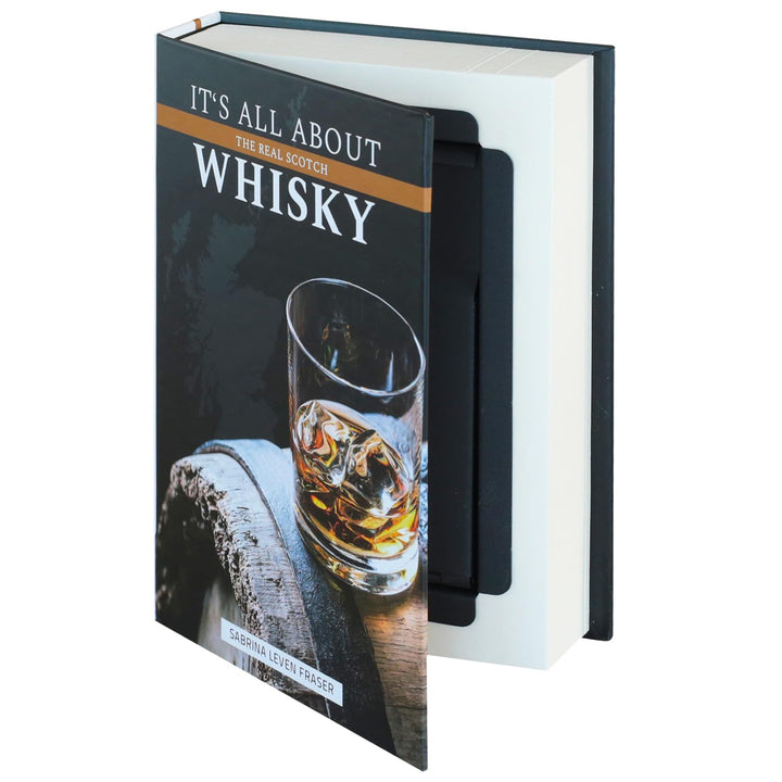 HMF 80701 Buchsafe, getarnte Geldkassette mit echten Papierseiten, Whisky, 18,7 x 13 x 4,2 cm 18,7 x