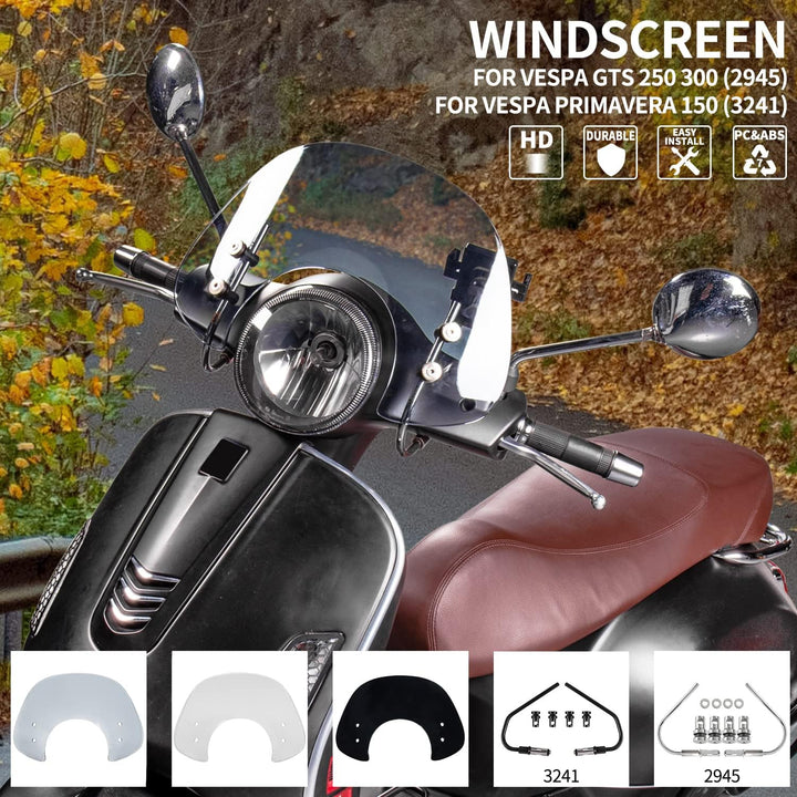 Scooter Windschutzscheibe Flyscreen Deflectors Visier für Vespa Primavera 50 125 150 Primavera 50 Pr