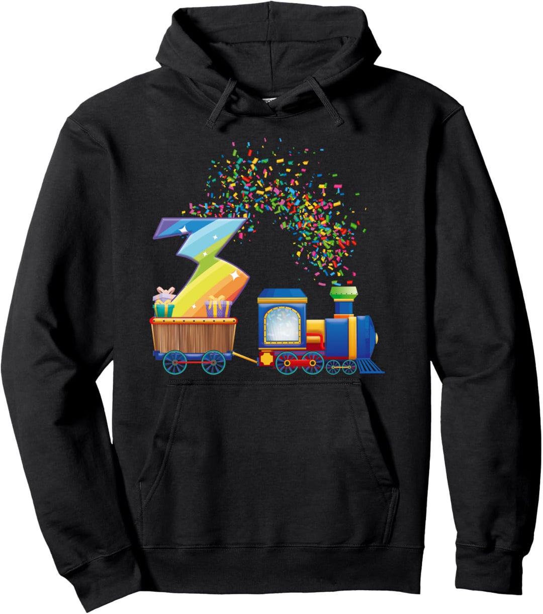 3. Geburtstagzug - Kinder, Jungen & Mädchen - Drei Jahre Alt Pullover Hoodie