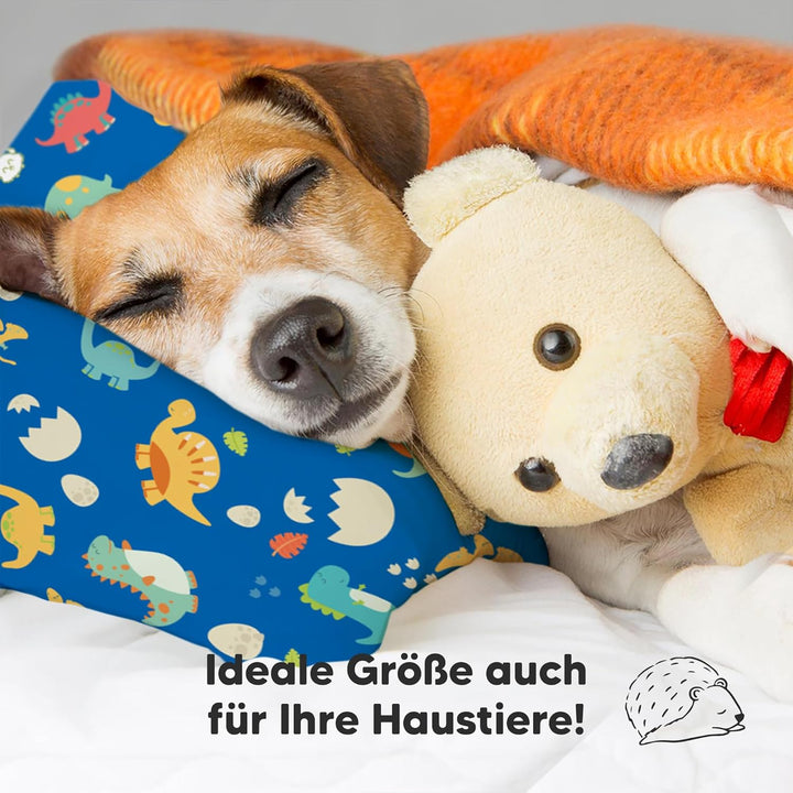 Kopfkissen Kleinkind mit Kissenbezug - Weich Bio Baumwolle Kissen Kinder zum Schlafen - Waschbar Kle