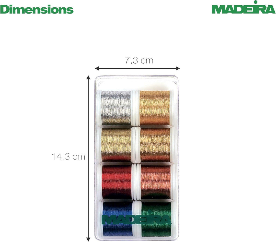 Madeira Klassischer Metallfaden – Hand- und Maschinennähen, zum Nähen und Sticken, enthält reines Si