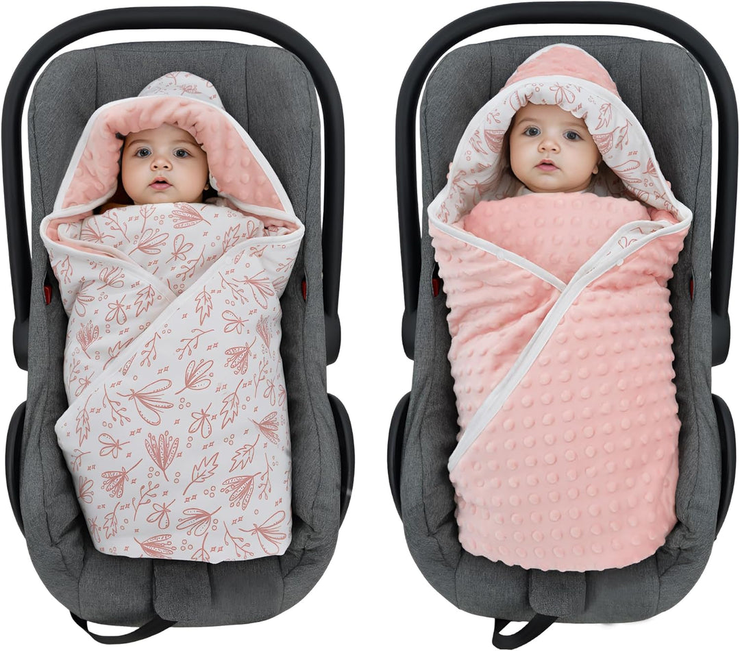 Baby Einschlagdecke für Babyschale 90x90cm Doppelseitig Gesteppte 100% Baumwolle Baby Decke für Kind