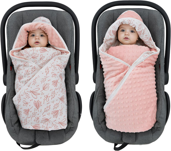Baby Einschlagdecke für Babyschale 90x90cm Doppelseitig Gesteppte 100% Baumwolle Baby Decke für Kind