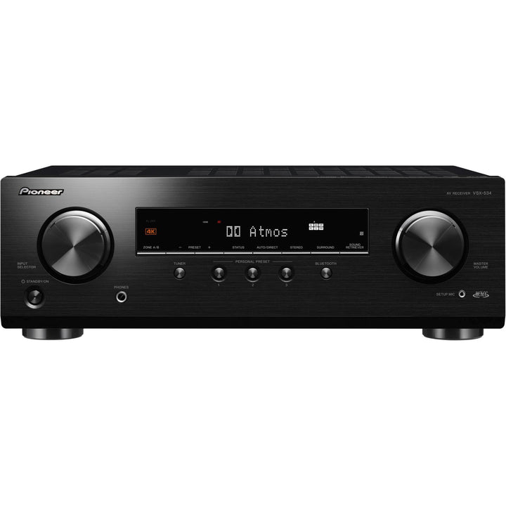 Pioneer VSX-534(B) Receiver (5x150 Watt, Dolby Atmos, DTS:X, MCACC, Advanced Sound Retriever, AM/FM,
