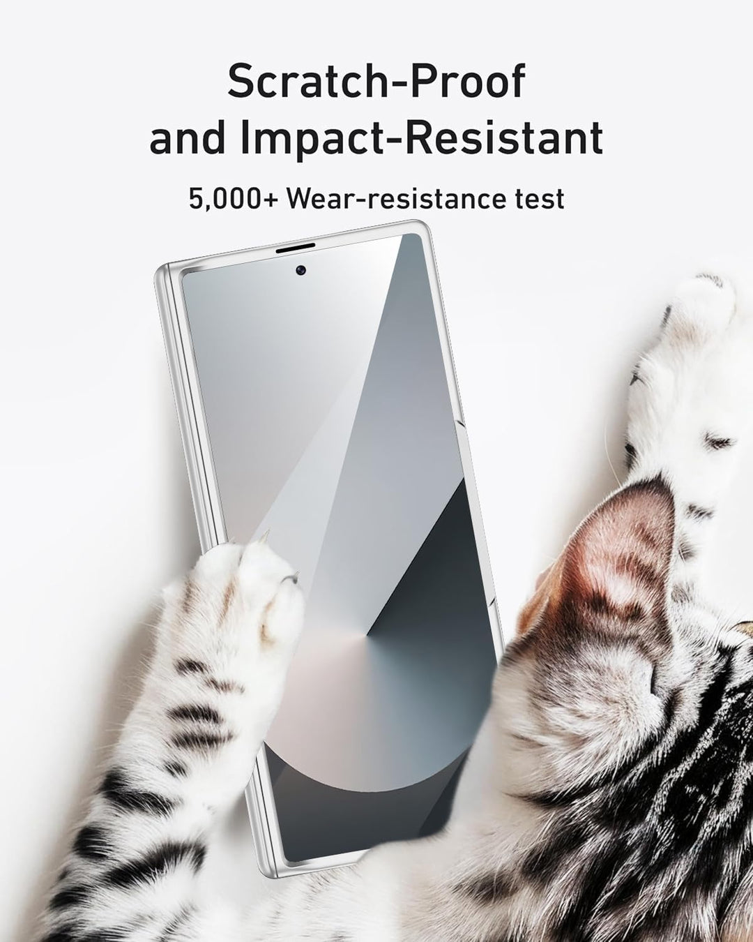 Miimall Kompatibel mit Samsung Galaxy Z Fold 7 Hülle mit Displayschutz Anti-SPY, [Magnetischer Schar