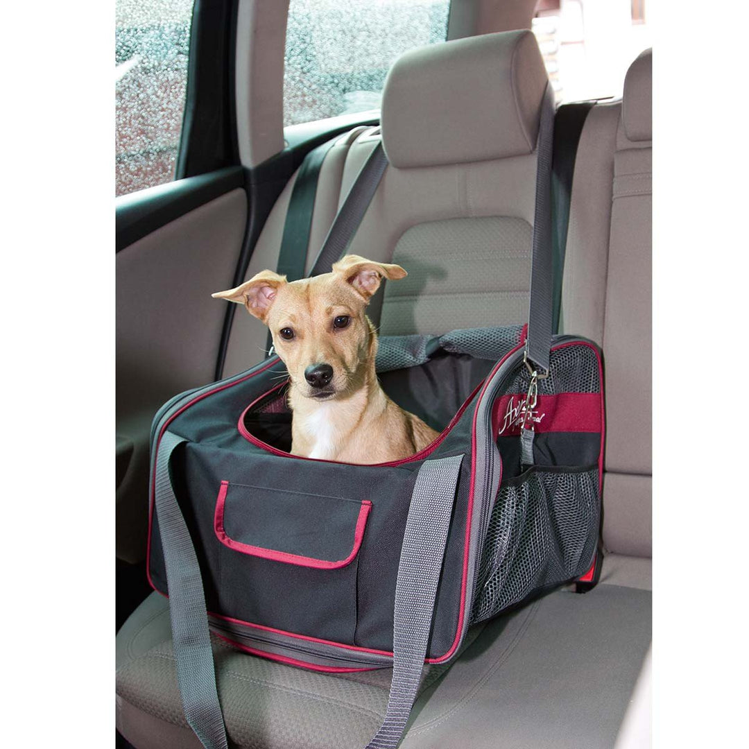 Kerbl 80594 Autositztasche Axion, 41 x 34 x 30 cm, schwarz/rot