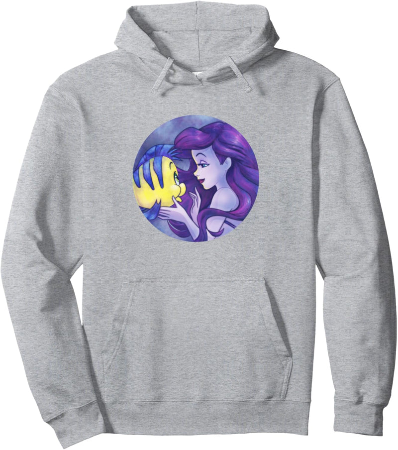 Disney The Little Mermaid Ariel & Flounder Painted Profile Pullover Hoodie