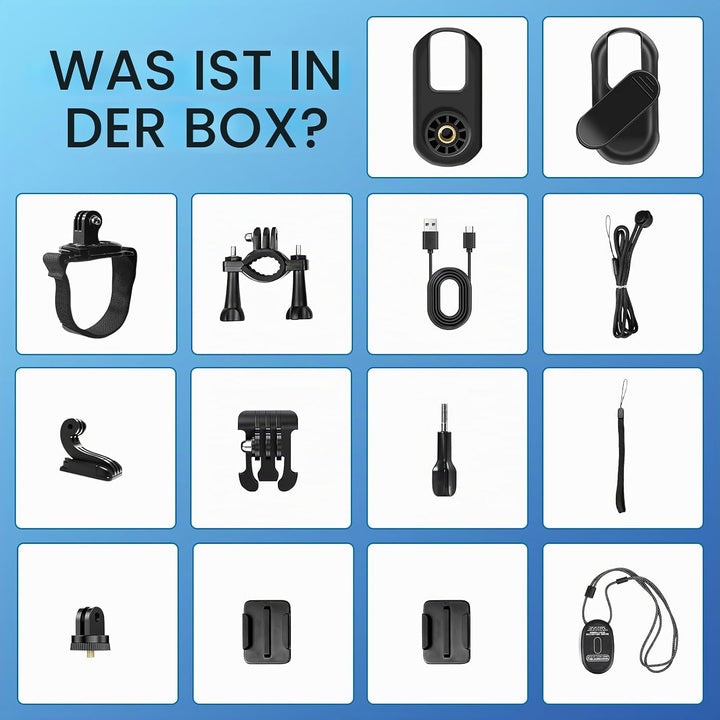 Mini Action Kamera,1080P HD Mini Bodycam mit Anzeige,360 ° Tragbare Action Cam mit Magnetisches Schl