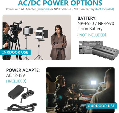 Neewer 2 Packungen Erweiterte 2,4 G 480 LED Video Licht Kit Beleuchtung Fotografie LED Panel zweifar