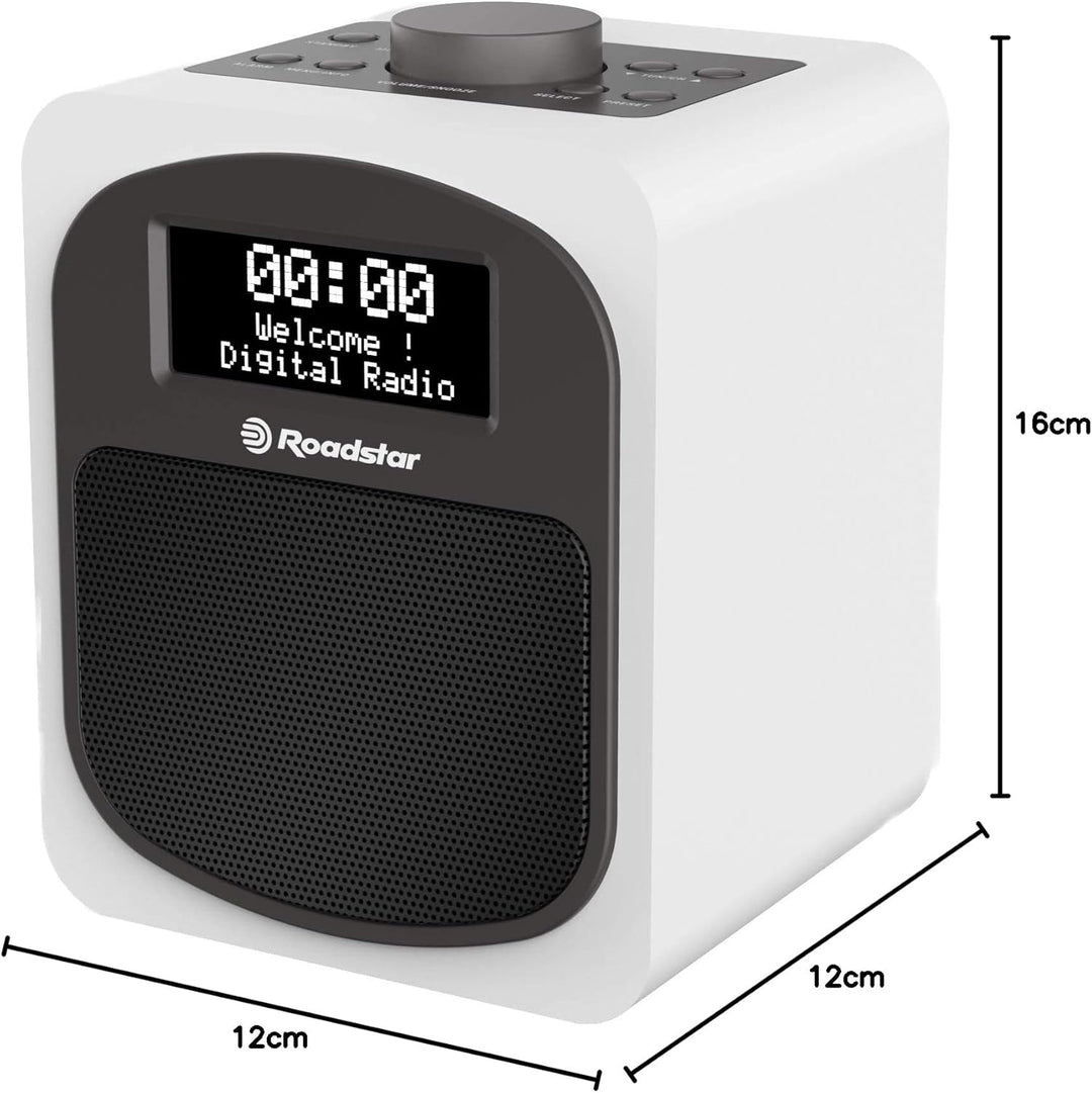 Roadstar HRA-600D+ Digital-Radio mit DAB+ und UKW Tuner (Weckfunktion, Dual-Alarm, Kopfhörer-Anschlu