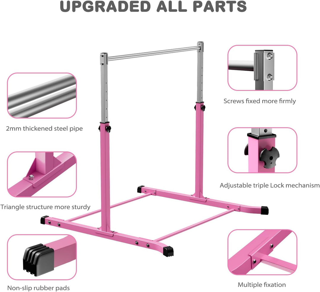 Mosebears Gymnastikstange, Heimgymnastikausrüstung für Kinder im Alter von 3–15 Jahren, stabile Stah