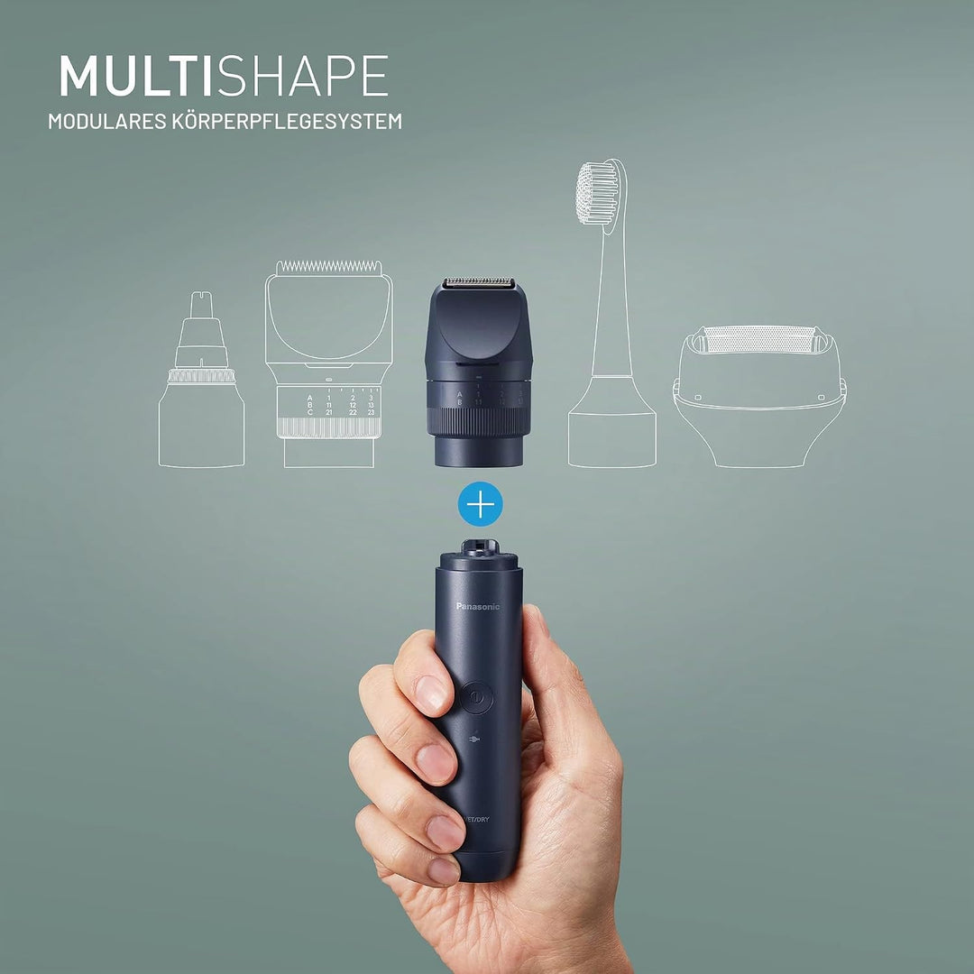 Panasonic MULTISHAPE modulares Körperpflege-System ER-CTN1, Bart- und Haartrimmer für Männer mit wie