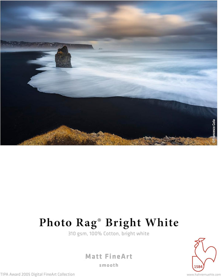Hahnemühle 10641622 Digital FineArt Photo Rag Papier, 310 g/m², DIN A3, 297 x 420 mm, hellweiss, 297