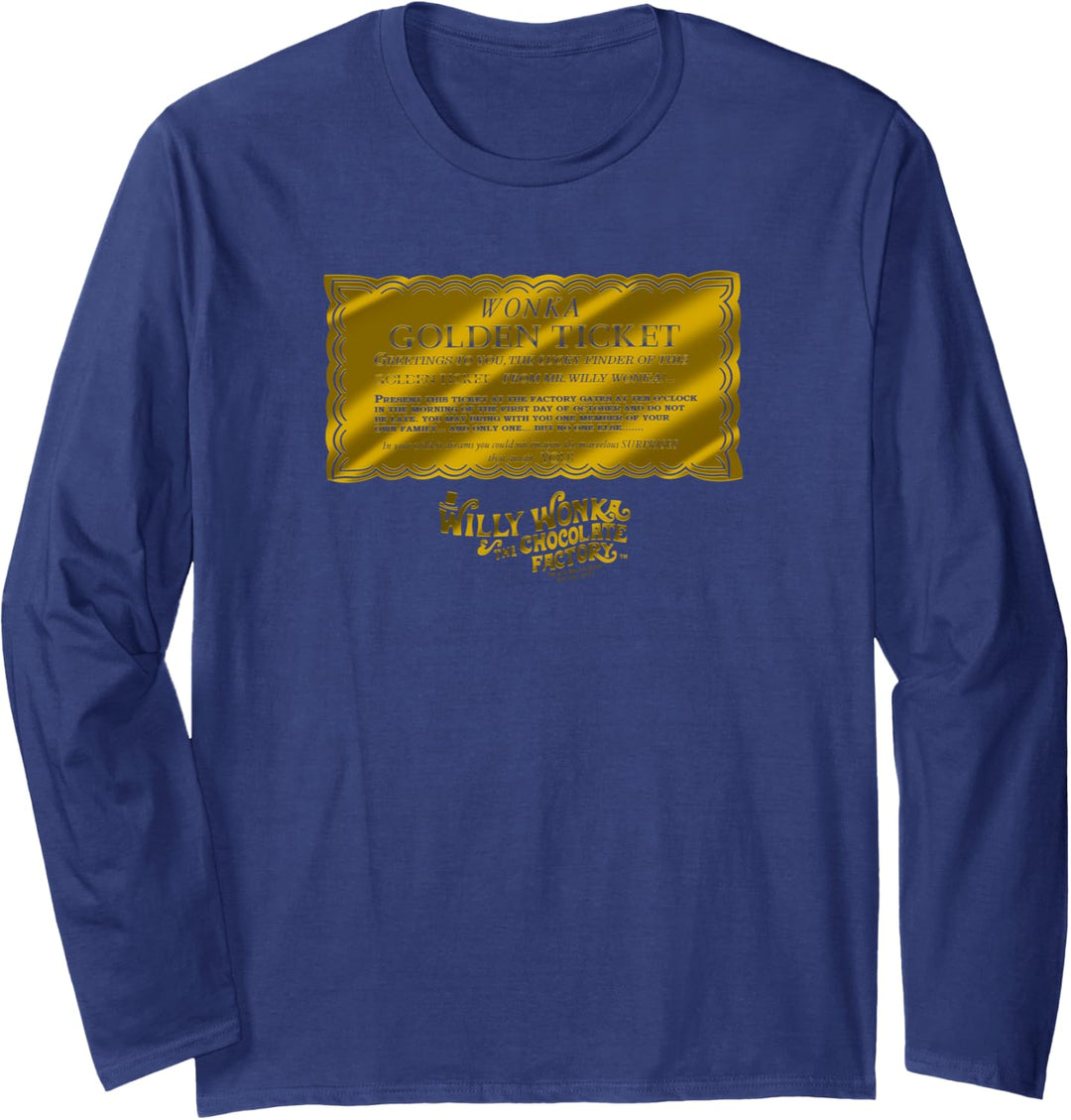 Willy Wonka and the Chocolate Factory the Golden Ticket Langarmshirt