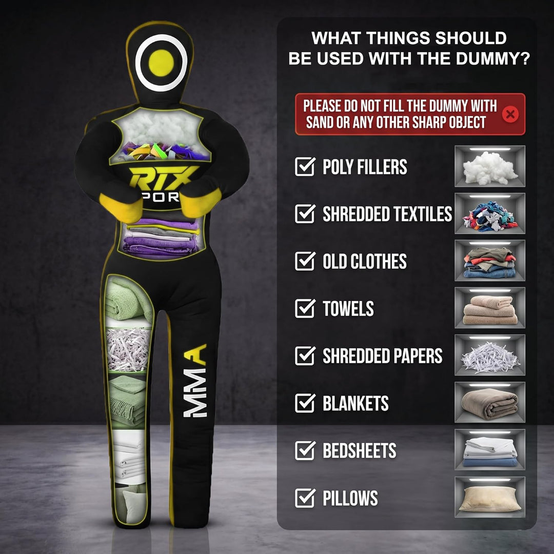 MMA Judo Grappling Dummy – Boxsack für Brazilian BJJ Jiu Jitsu Standposition Wrestling BJJ Dummy für