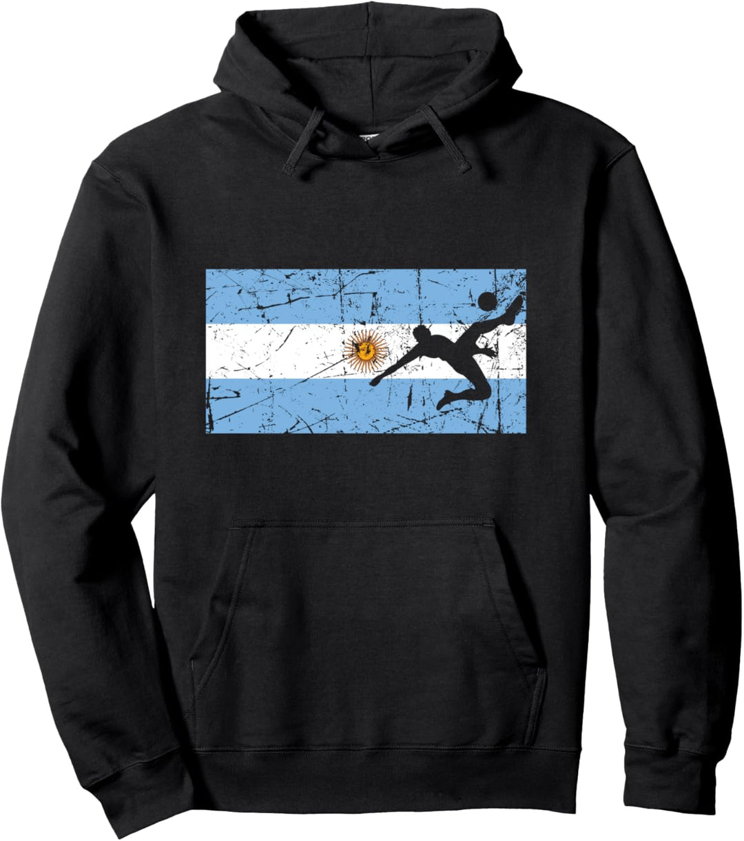 Argentinien-Flagge - Fussball Pullover Hoodie