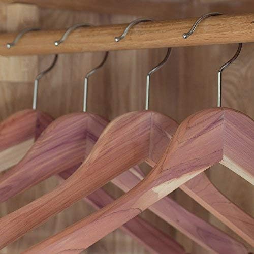 Hangerworld 24 Zedernholz Kleiderbügel 44cm Mit rutschfestem Hosensteg