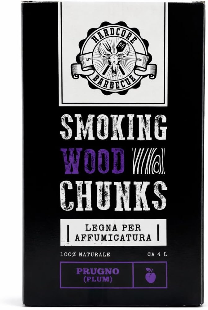 BBQ CHUNK PRUGNO - PLUM - Räucherholz HARDCORE BARBECUE Essenz Pflaume - Holzstücke zum Räuchern - c