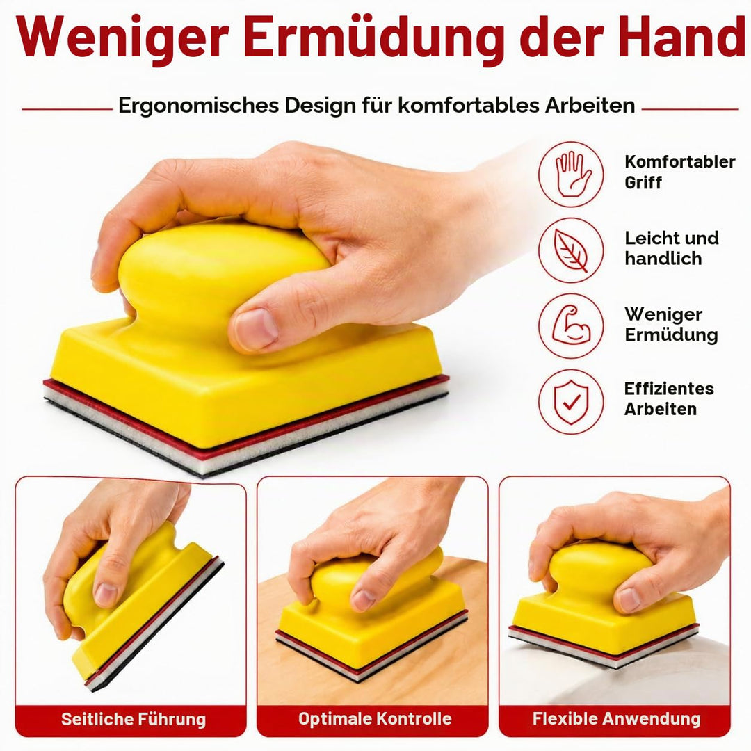 22 Stück Schleifpapier Set, Flexibler Schleifschwamm,Körnung 180/320/400/600/800/1200/2000/3000, Nas