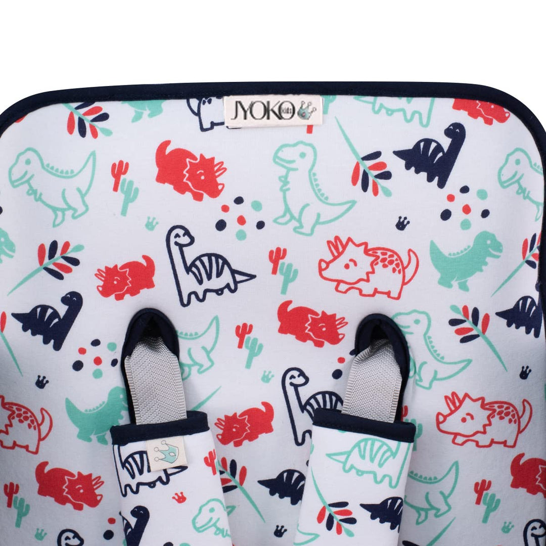 JYOKO KIDS Sitzauflage Universal für Kinderwagen + Gurtpolster Hergestellt aus Baumwollstoff + Schau