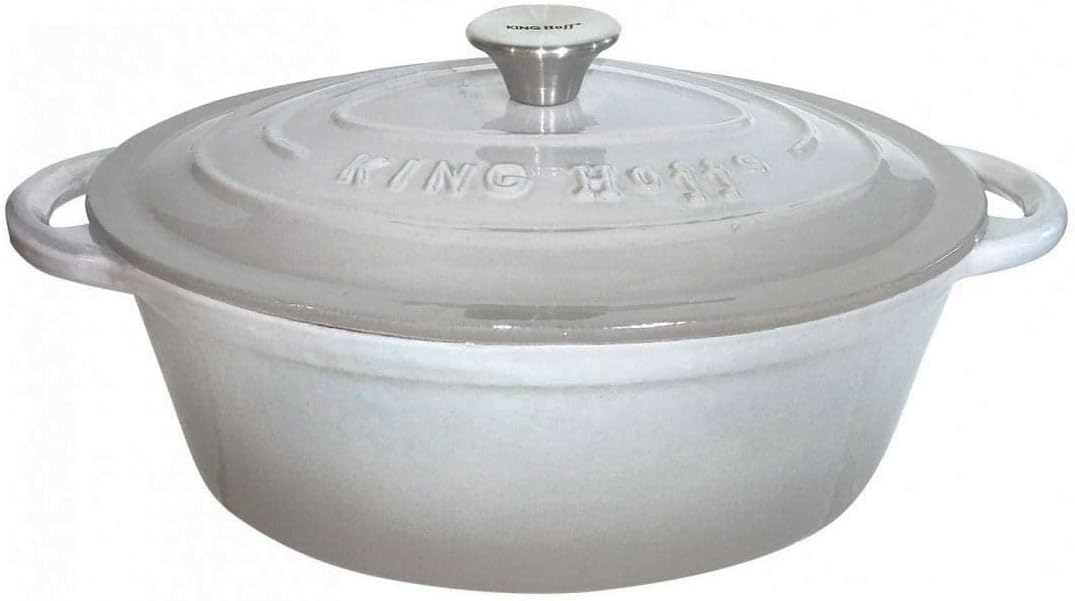Emailliert Gusseisen Bräter Töpf Röster Schmortöpf KINGHOFF 6,2L, 6,2L