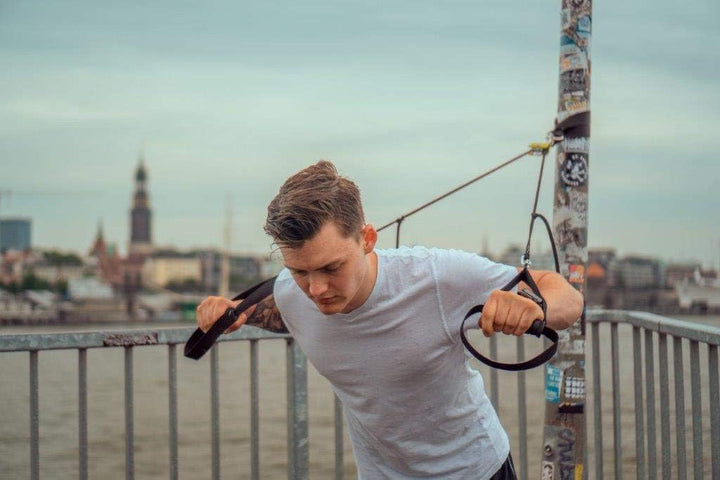BodyCROSS Schlingentrainer Komplettset mit Functional Training Buch | Premium Sling und Sling mit Um