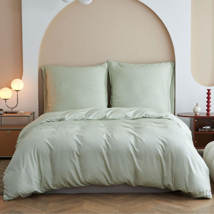 Simple&amp;Opulence Bambus Bettbezug Set, Seidiger und weicher Bettbezug Kühle Bettwäsche Perfekt für Ha