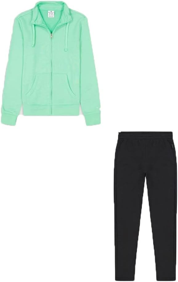 Champion Damen Legacy Sweatsuits Heritage Powerblend Ac Trainingsanzug L (Aqua Grün/Schwarz), L (Aqu