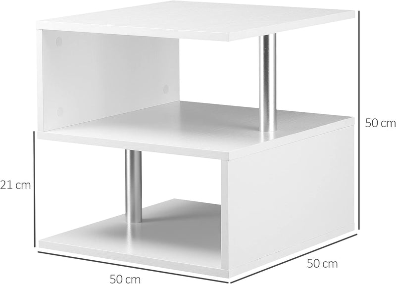 HOMCOM Couchtisch Beistelltisch Kaffeetisch Teetisch Wohnzimmertisch Holzmaserung E1 Spanplatte Meta