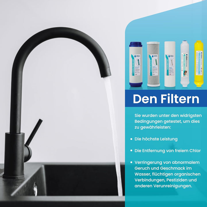 Naturewater Professionals Umkehrosmose für den Hausgebrauch, 5 Stufen, mit Pumpe