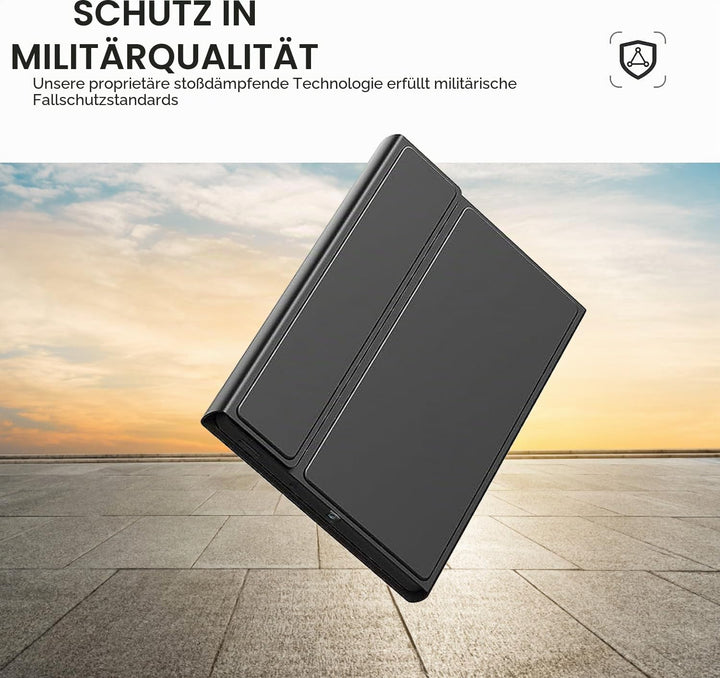 Tastatur Hülle mit Schutzfolie für Xiaomi Pad 5/5 Pro 11 Zoll 2021 Tablet, Hülle mit Stifthalter, Sl