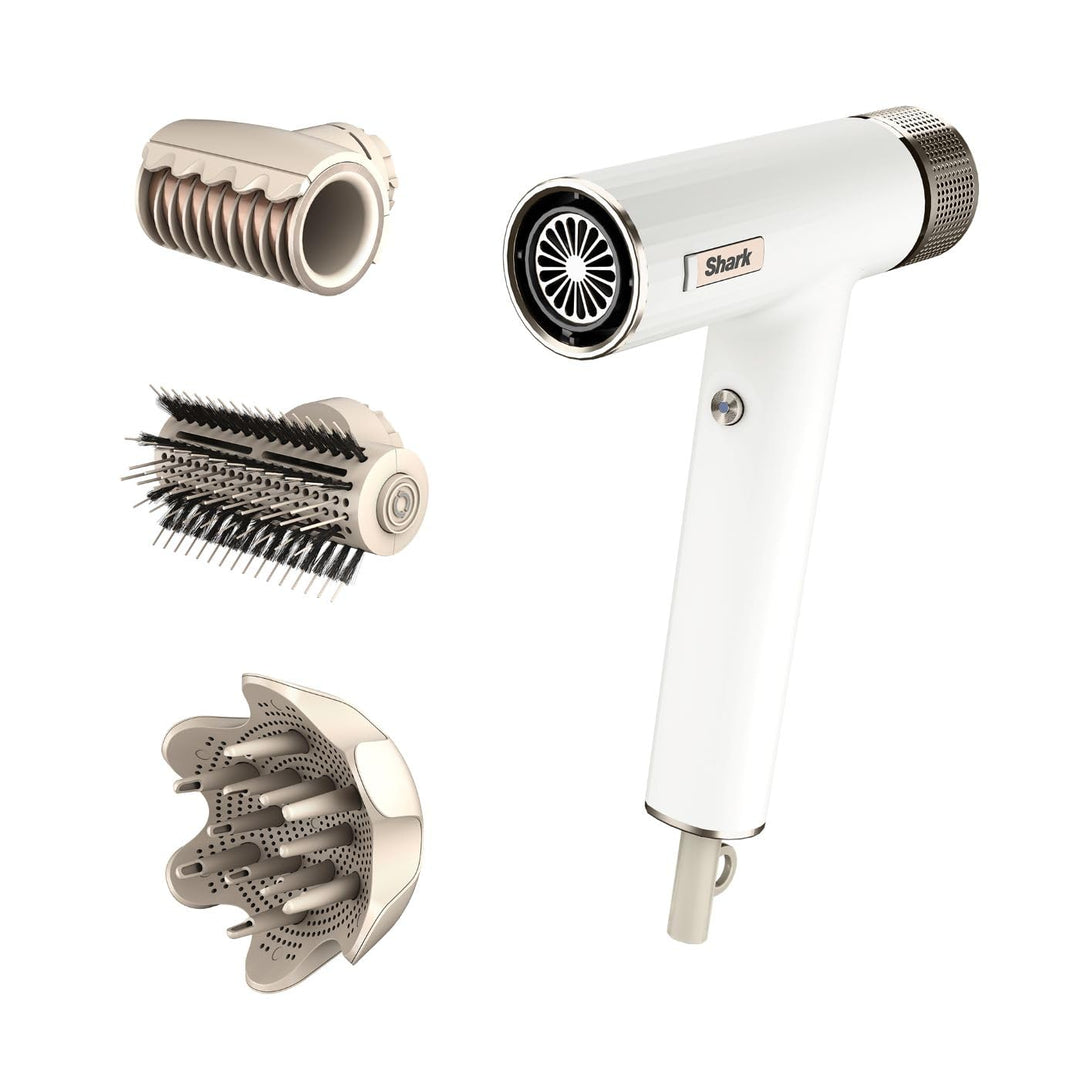 Shark SpeedStyle Haartrockner & RapidGloss Finisher mit Aufbewahrungstasche, 5 Styler, Für Alle Haar