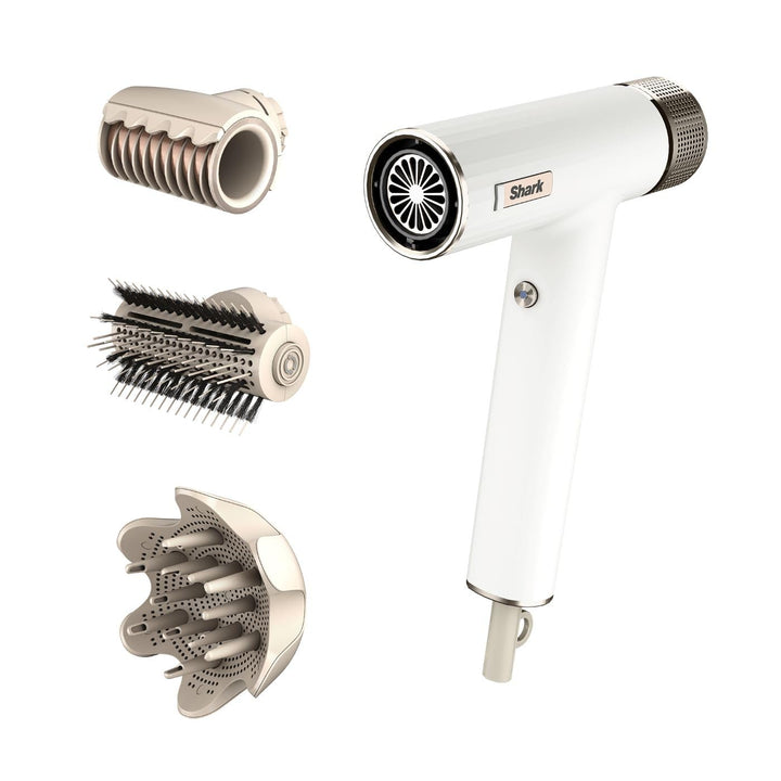 Shark SpeedStyle Haartrockner & RapidGloss Finisher mit Aufbewahrungstasche, 5 Styler, Für Alle Haar
