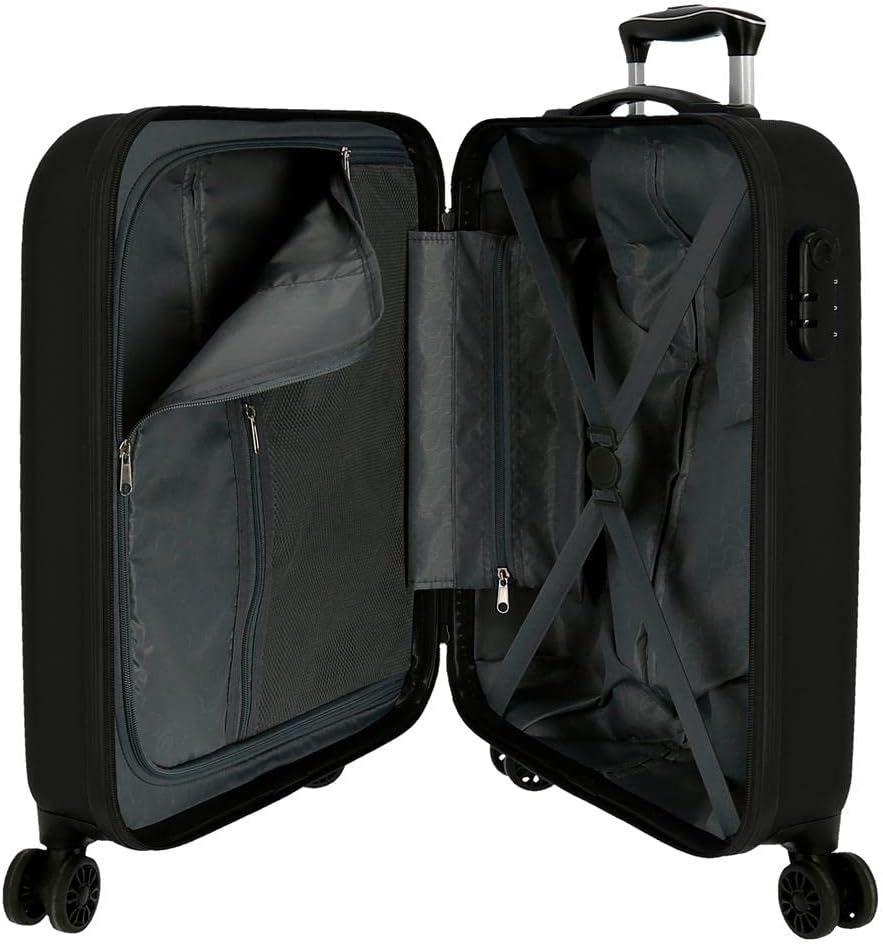 Roll Road Camboya Kabinentrolley, Schwarz, 40 x 55 x 20 cm, Hartplastik, seitlicher Kombinationsvers