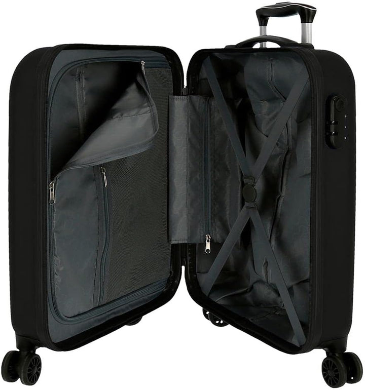 Roll Road Camboya Kabinentrolley, Schwarz, 40 x 55 x 20 cm, Hartplastik, seitlicher Kombinationsvers