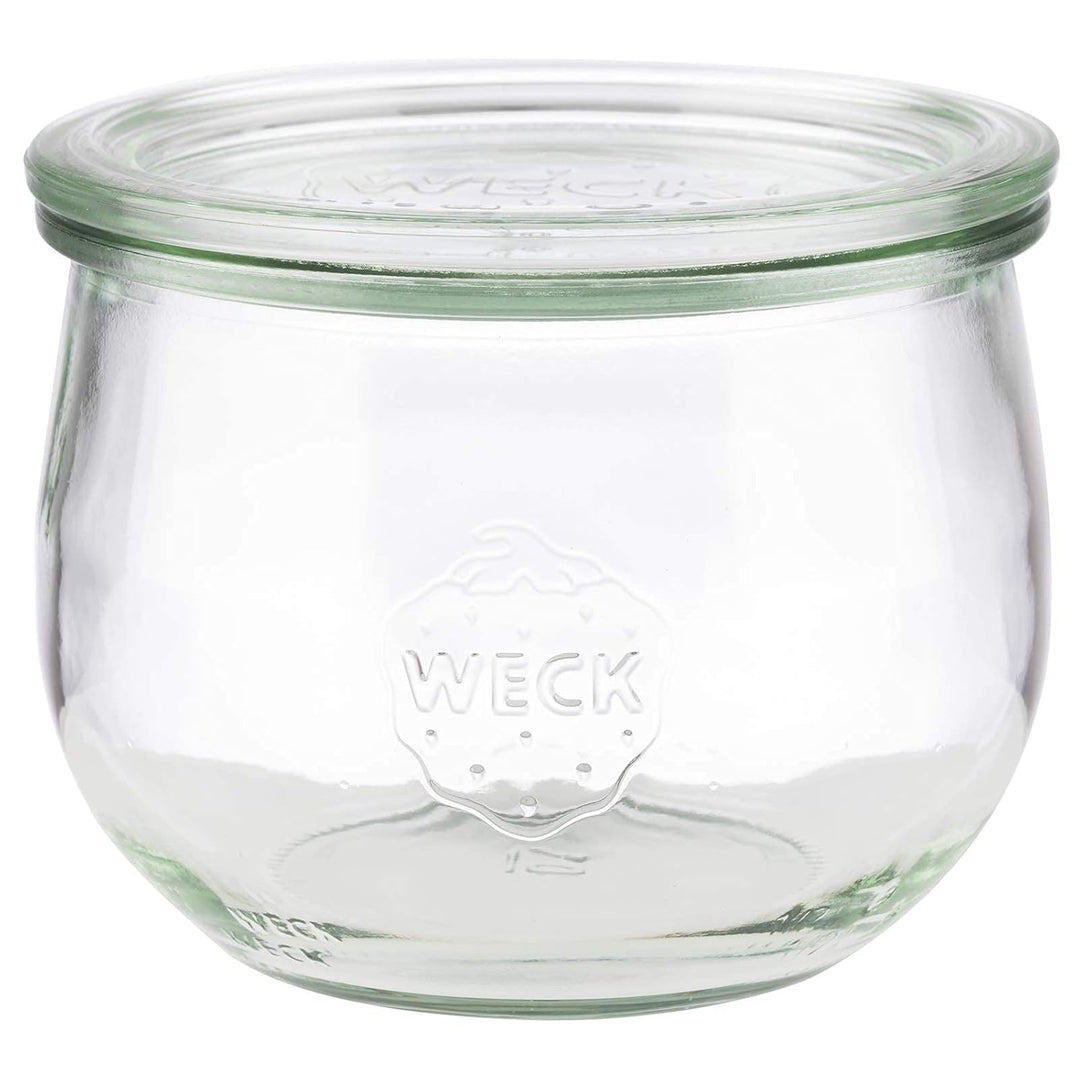 APS 6er-Set Einmach Gläser 580 ml mit Deckel - Ø 11 cm/Höhe 9 cm/Tulpenform