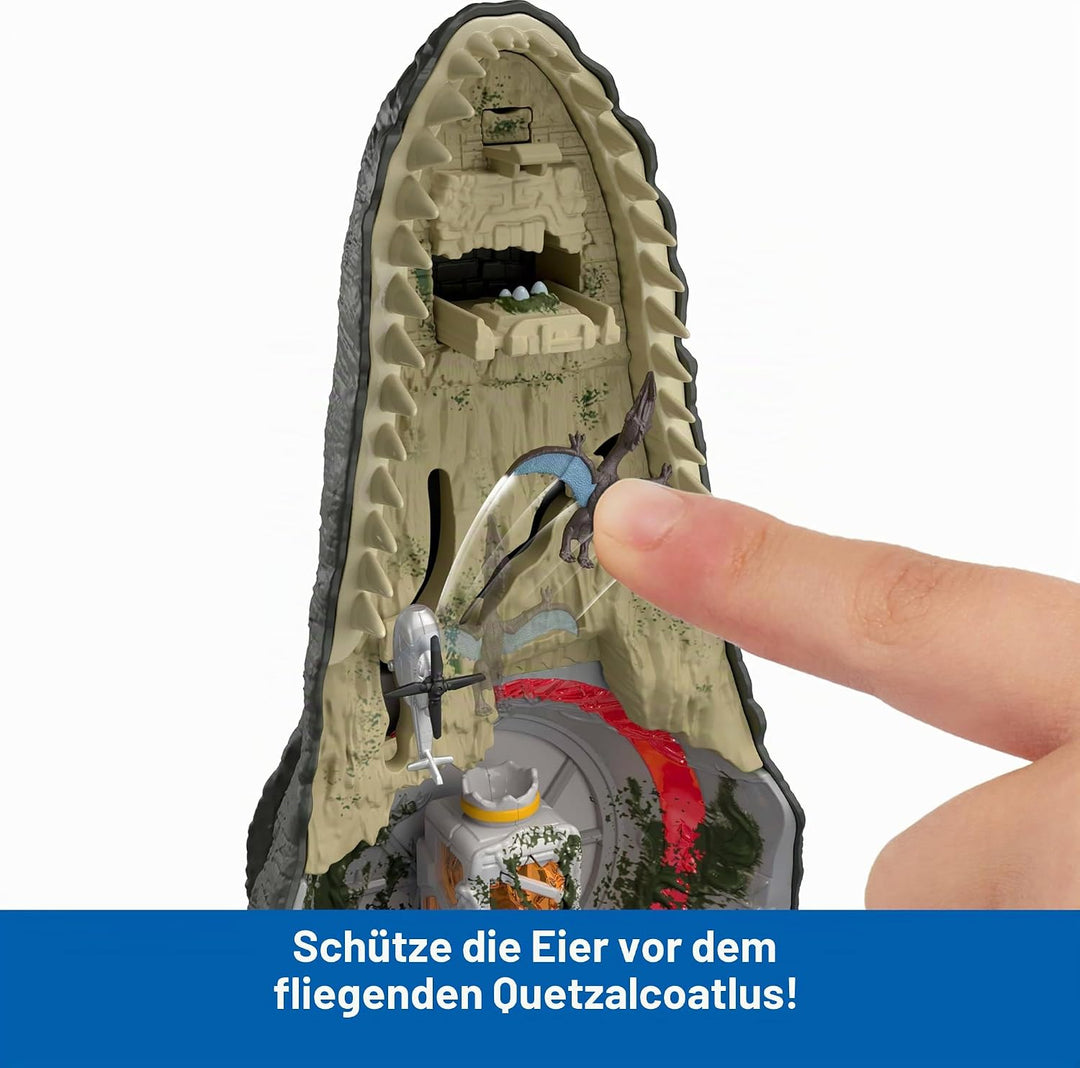 Mattel Jurassic World Rebirth Deluxe-Mosasaurus-Spielset mit 7 interaktiven Funktionen, 7 Soundeffek