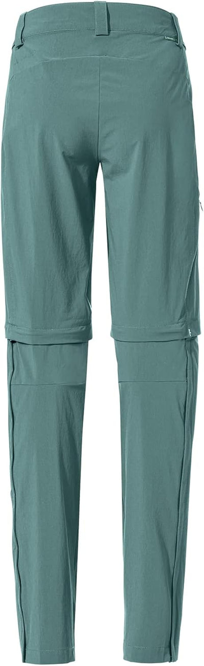 VAUDE Wanderhose Damen Zip-off Farley Stretch III, hellblau - Grösse 44 Kurz, wasserdichte Outdoorho