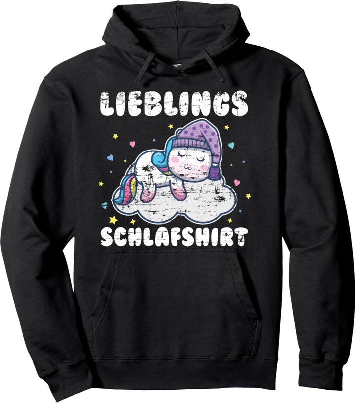 Fantasy Nachthemd Magisches Einhorn Lieblings Schlafshirt Pullover Hoodie