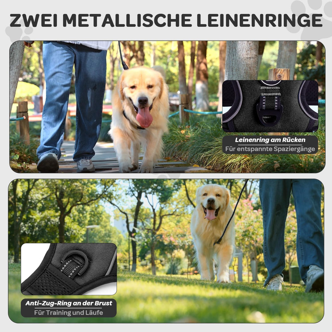 FURRYFECTION Anti Zug Hundegeschirr, Brustgeschirr kleine Hunde Sicherheitsgeschirr Welpen, Antizugg