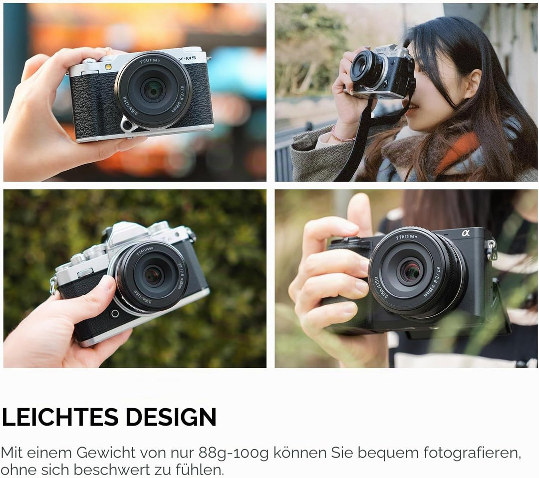 TTARTISAN AF 27mm F/2.8 E APS-C Fester Fokus Linse für Sony E-Bajonett A6000 A6100 A6300 A6500 ZV-E1