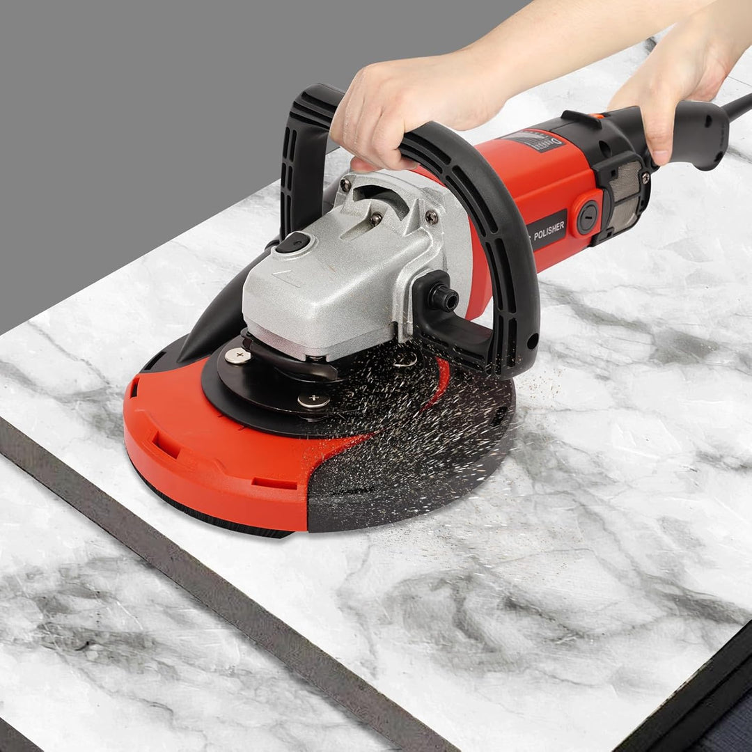 Betonschleifer Set Trockenbauschleifer mit 6 Geschwindigkeiten,Ø 180mm Diamantschleiftopf,Dustless W