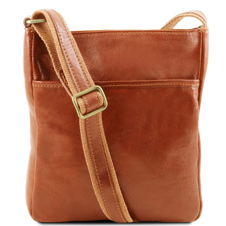 Tuscany Leather Jason Praktische Umhängetasche aus Leder Honig, Honig